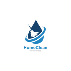 Home Clean Creative Concept Logo Design Template