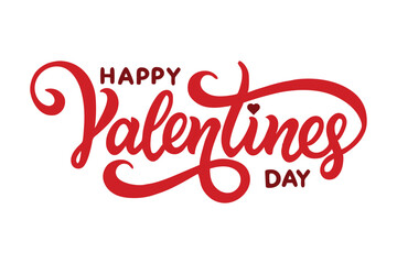 Typography of Happy Valentines Day