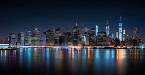 Fototapeta premium city skyline at night 