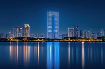 Obraz premium country marina at night 