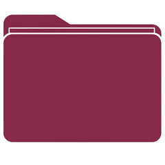 maroon silhouette folder icon