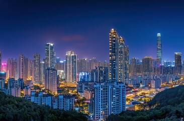 Naklejka premium city at night 