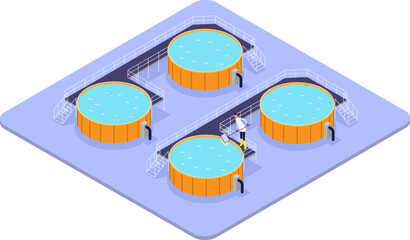 Isometric Fish Farm: Fish Broodstock Breeding