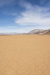 Rocks in the dry lake bed at The Racetrack at Death Valley National Park, California
