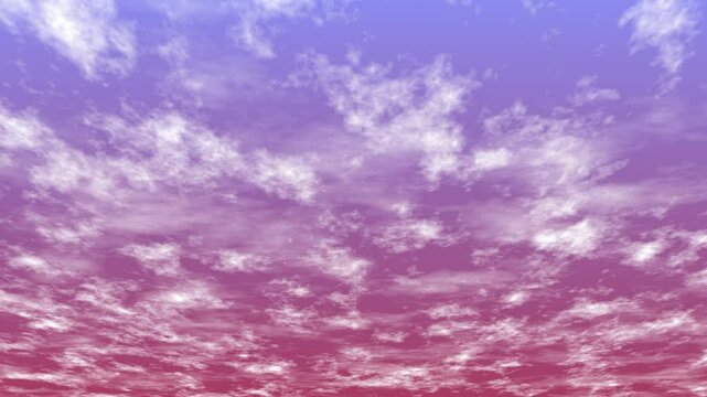 夕方背景の流れる雲のアニメーション