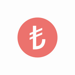 turkish lira currency symbol icon sign vector