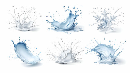 Obraz premium Water splash isolated on white