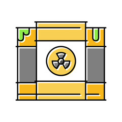 radioactive waste nuclear energy color icon vector. radioactive waste nuclear energy sign. isolated symbol illustration