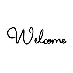 welcome lettering illustration