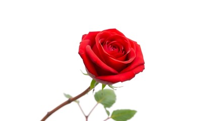red rose isolated on white background