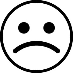 sad expression emoticon vector. symbol, illustration, sign