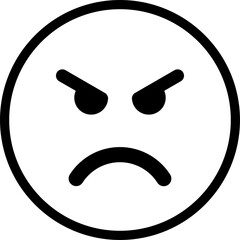 angry expression emoticon vector. symbol, illustration, sign.