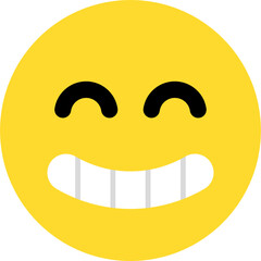 happy expression emoticon vector. symbol, illustration, sign