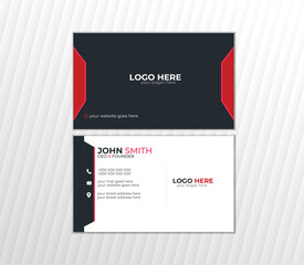 Business card design template, Clean professional business card template.