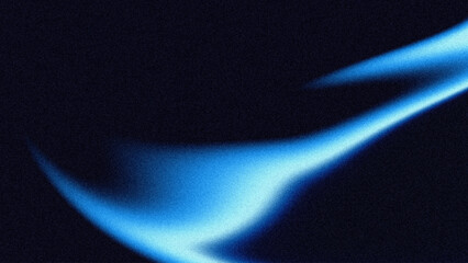 Blurred blue background on dark background, gradient abstract with grainy texture