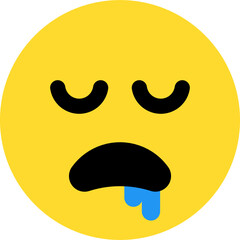 sleeping expression emoticon vector. symbol, illustration, sign.