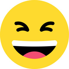 happy expression emoticon vector. symbol, illustration, sign