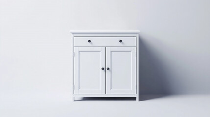 White Wooden Cabinet  Minimalist Furniture  Modern Design
