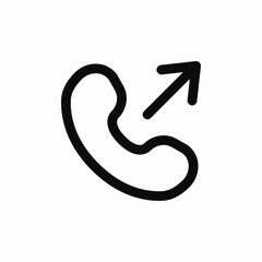 phone call outgoing icon sign vector