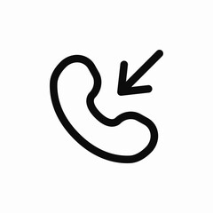 phone call receive icon sign vector