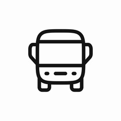 shuttle bus icon sign vector