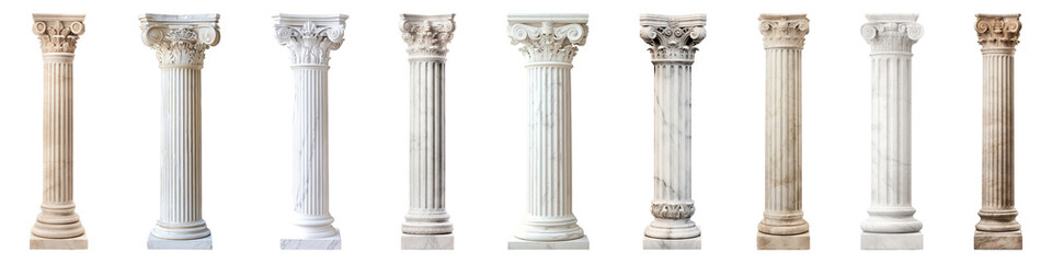 PNG Ancient classical pillar set on transparent background