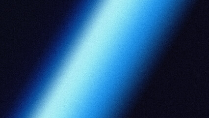 Blurred blue background on dark background, gradient abstract with grainy texture