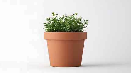 Fototapeta premium Flower pot mockup with white background