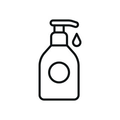 Fototapeta premium Liquid soap icon features clean lines and elegance, enhancing any digital concept.