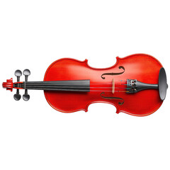 Beautifully Crafted Red Violin Showcasing Intricate Design and Elegant Form in Detail