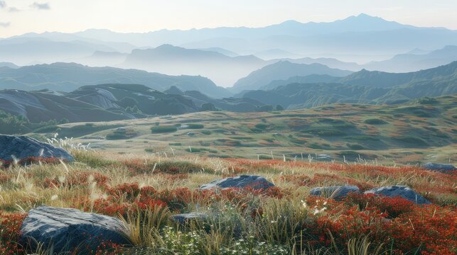 Conceptual view of the Soni Kougen plateau in Japan.