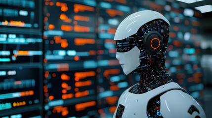 Closeup of AI trading interface showing successful stock trades, smart technology for consistent financial growth