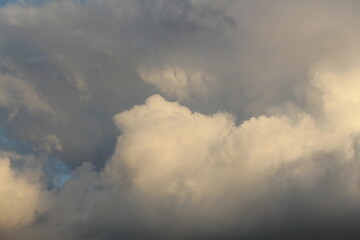 Image of a fantasy cloud beautifully spread across the sky at Gijang-gun Imrang Beach