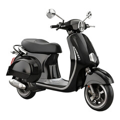 Black scooter Premium Black Electric Scooter - Urban Commuter Fordable Design Modern Matte Black Motorized Scooter - High-Res Isolated Image for E-Commerce Listings white background © SOPNA