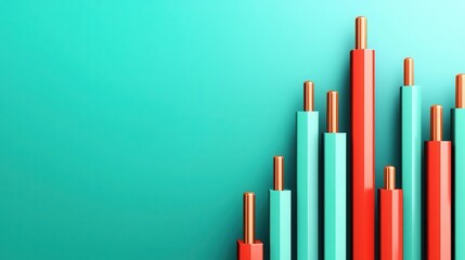 Abstract digital representation of AI algorithms executing stock trades, smart technology and trading success