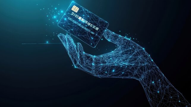 Digital payment technology advancements virtual space graphic design futuristic environment close-up view innovation trends