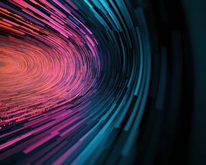 Abstract visualization of AI trading algorithms processing stock market data, smart technology in action, automated financial success