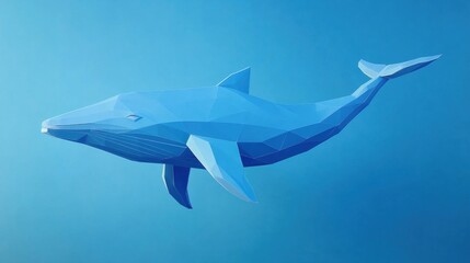 Fototapeta premium Underwater journey exploring the serenity of a 3d whale in the ocean digital art aquatic environment artistic perspective
