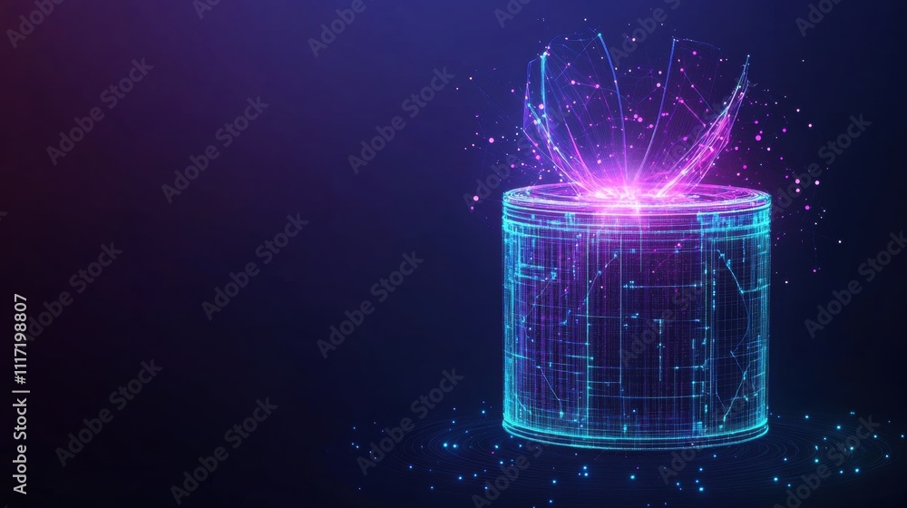 Aufkleber digital transformation unleashed emerging technologies in virtual reality conceptual art futuristic 