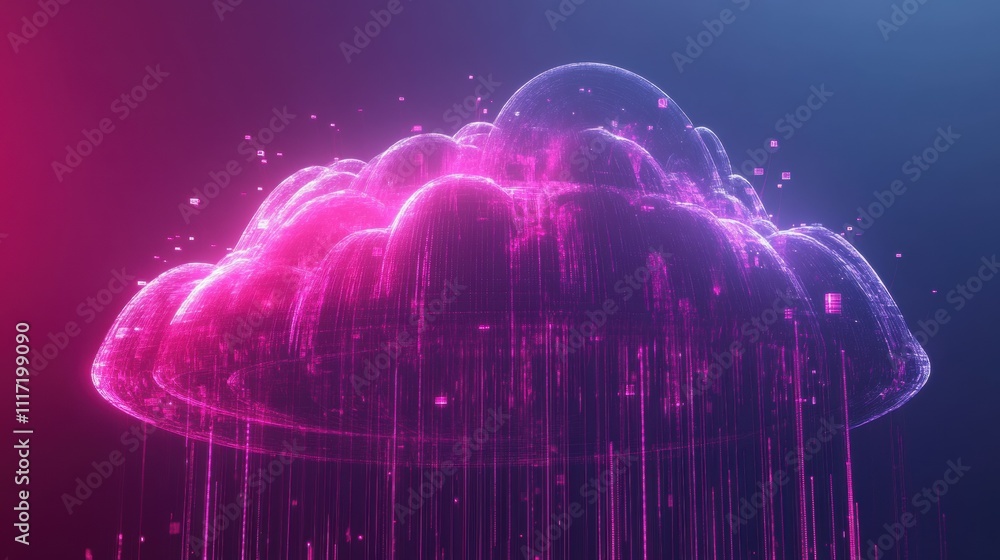 Poster dynamic cloud animation digital art abstract graphics futuristic environment vibrant colors technolo
