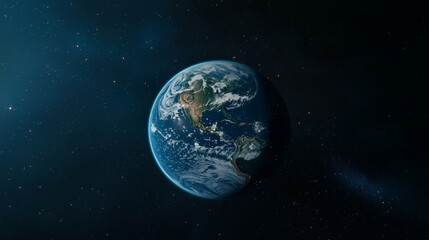 Fototapeta premium View of Planet Earth enveloped in a glowing network grid symbolizing global connectivity