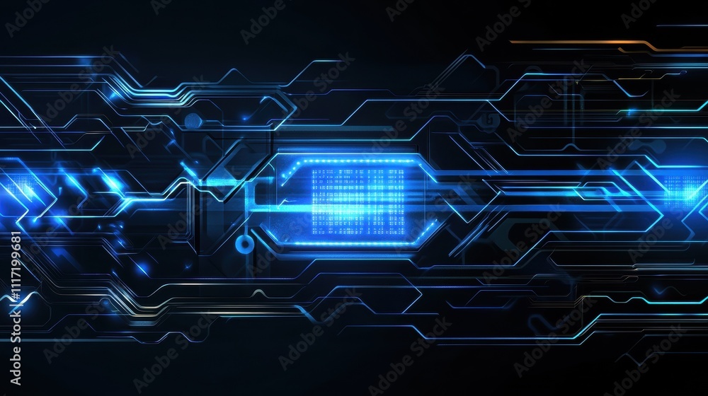 Aufkleber technological innovation in digital design virtual space graphic art futuristic environment close-up