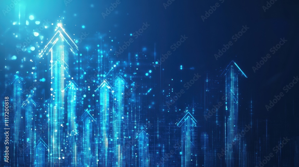 Aufkleber digital growth trends business sector infographic visualization tech environment data analysis futur