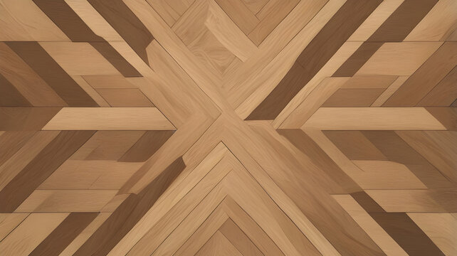 Wood pattern arrangement.Wooden parquet. Fragment of parquet floor.wooden wallpaper texture. brown triangle as background