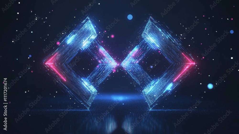 Poster dynamic digital art installation creative studio graphic design virtual environment abstract viewpoi