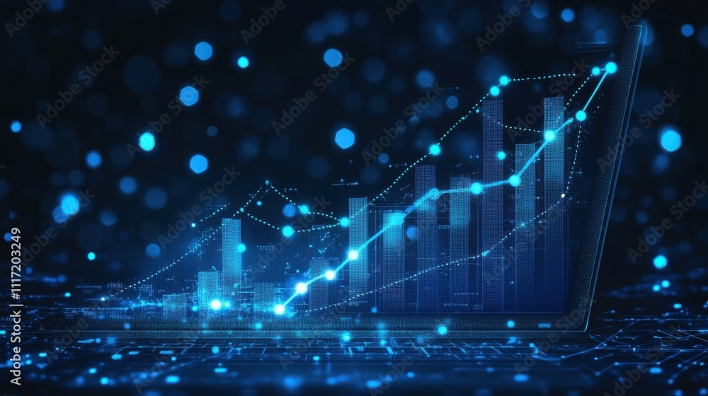 Poster data analytics growth digital workspace infographic technology environment computer viewpoint busine