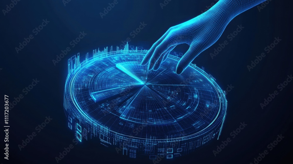 Poster digital interaction event futuristic technology demonstration virtual environment close-up viewpoint
