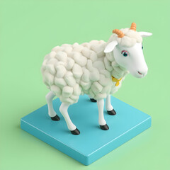 View of graphic 3d sheep