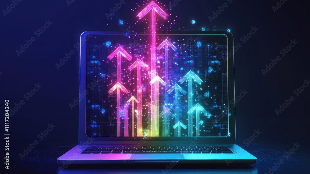 Aufkleber digital growth trends online infographic tech environment creative viewpoint data visualization insi