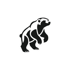 Fototapeta premium Bear Silhouette Logo